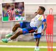 El atacante colombiano Jhon Arias es el heredero de la camiseta número diez del seleccionado colombiano. Julio Enciso figura con Paraguay. Foto: cortesía Selección Colombia
