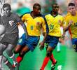 En la imagen están Marco Coll, Adolfo “Tren” Valencia, Léider Preciado y James Rodríguez, quienes fueron algunos de los que anotaron con Colombia en los Mundiales. FOTOS GETTY Y JUAN ANTONIO SÁNCHEZ