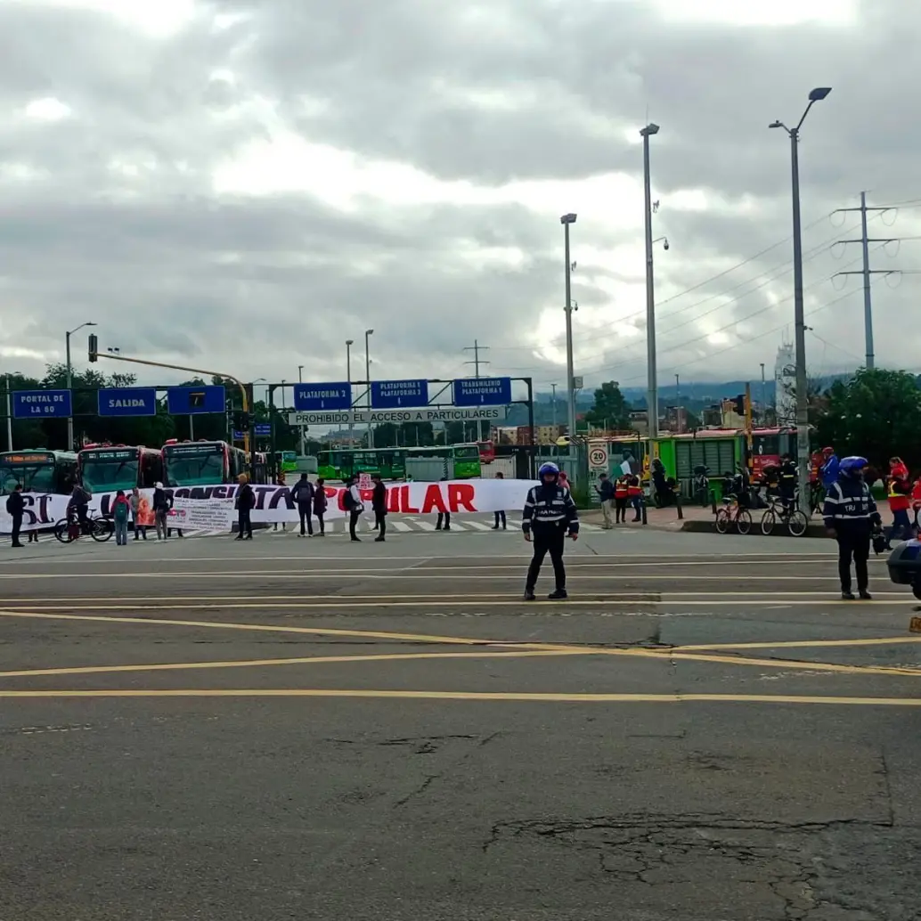 Estos son algunos de los manifestantes en Bogotá. FOTO: Cortesía