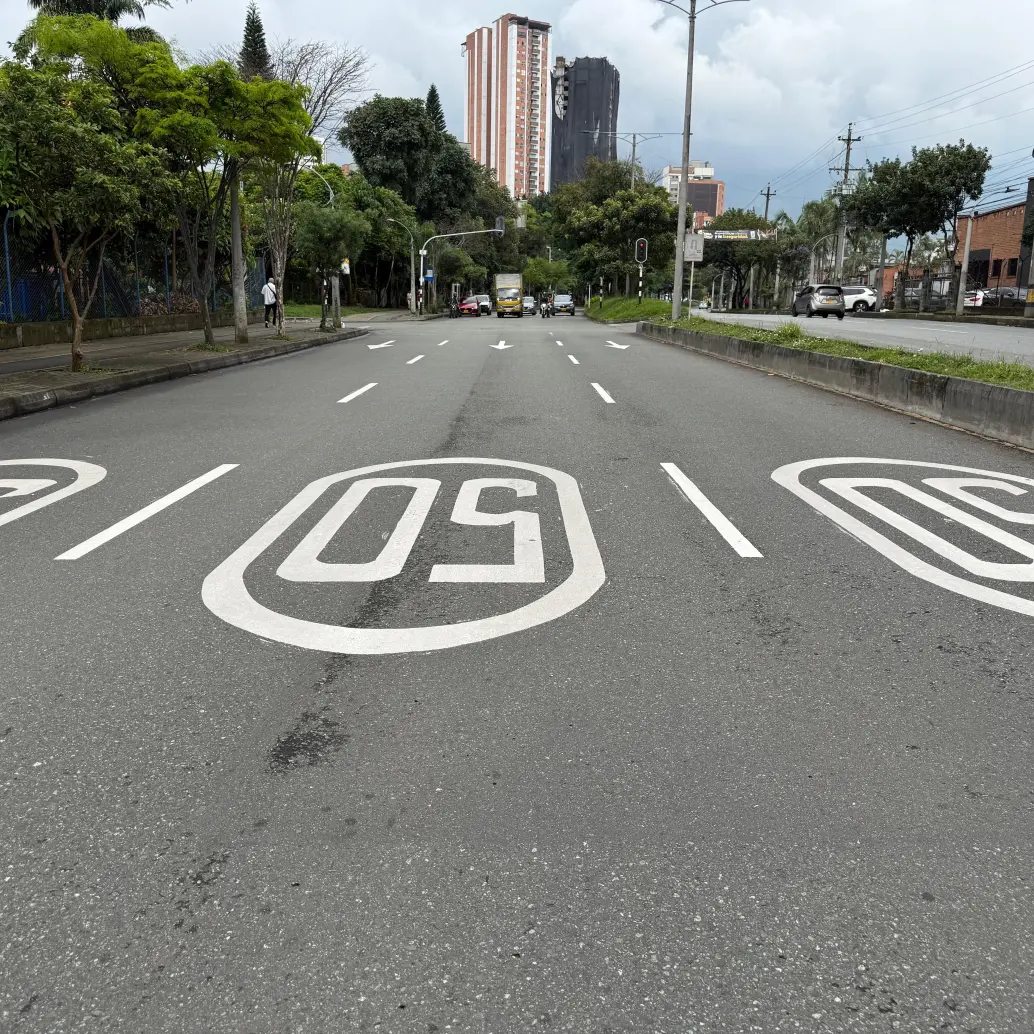 Nuevos límites de velocidad en Sabaneta. FOTO: CORTESÍA