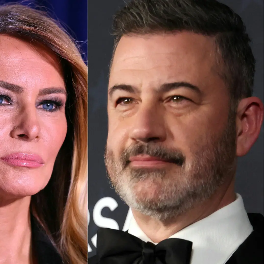 La primera dama de los Estados Unidos, Melania Trump, arremetió contra el comediante Jimmy Kimmel por un chiste en el que la comparaba con una “viuda a la espera”, una burla que cobró una resonancia inquietante tras un tiroteo ocurrido en una cena a la que asistió Donald Trump. A pesar de que Kimmel hizo el comentario en un monólogo hace días, comentaristas de derecha que apoyan a Trump lo han rescatado para exigir el despido del presentador del programa de entrevistas. Foto: AFP