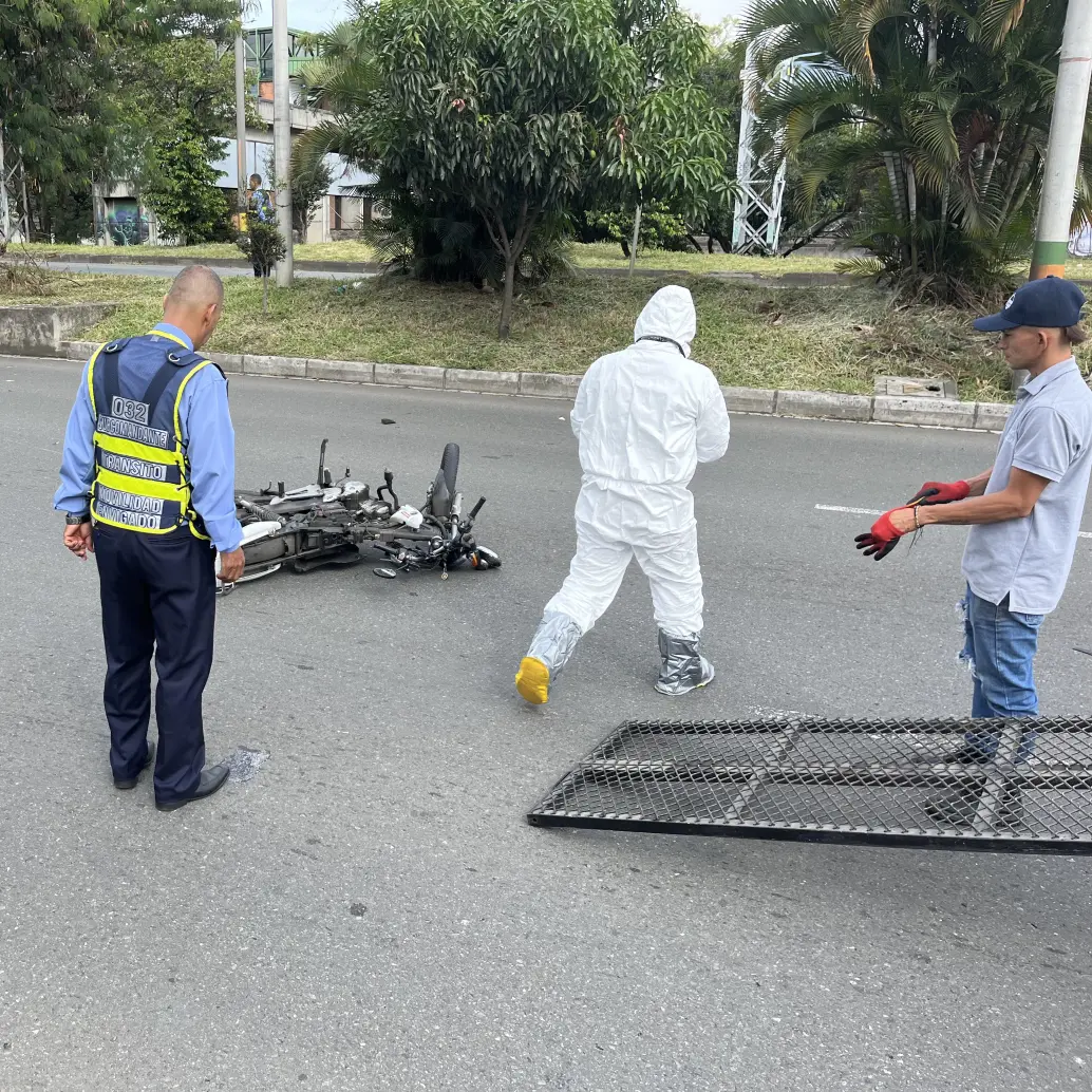 Fotografía de referencia de un accidente de tránsito en Medellín. Foto: Andrés Felipe Osorio García.