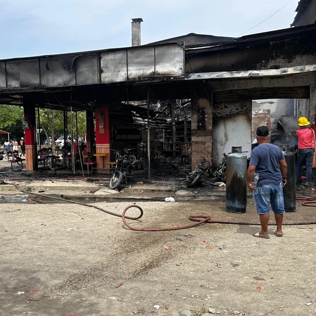 Foto del incendio en Turbo. Autor: cortesía