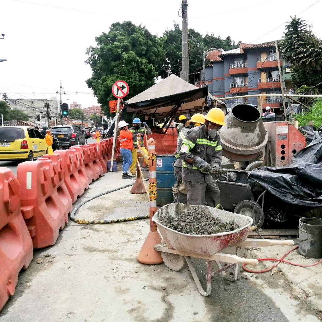 Aspecto de los trabajos que se adelantaron en el sector de Rinconcito Ecuatoriano para el Metro de la 80. FOTO: Cortesía Alcaldía de Medellín