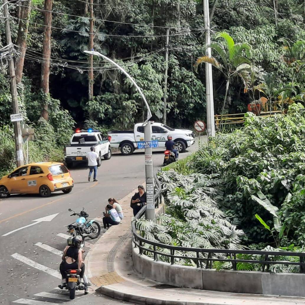 Imagen del lugar del hallazgo en la vereda de Sabaneta. FOTO: Cortesía