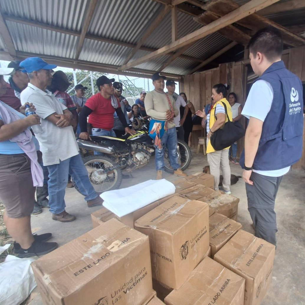 El despacho se focalizó en los habitantes de las veredas Dosquebradas, Caño Tigre y Puerto Nuevo, del municipio de Remedios. FOTO: Cortesía Unidad de Víctimas