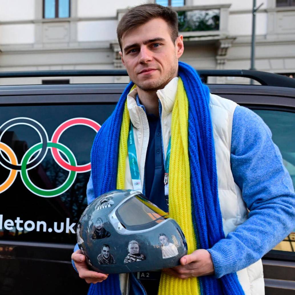 Vladislav Heraskevich, abanderado de Ucrania en los Juegos Olímpicos de Invierno-2026. FOTO AFP