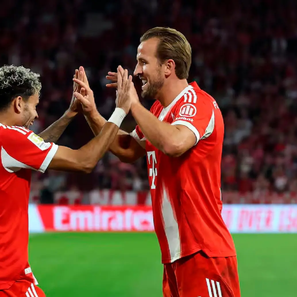 Luis Díaz y Harry Kane, una dupla goleadora en el Bayern Munich. FOTO GETTY