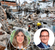 El anuncio fue oficializado por el presidente Abelardo de la Espriella, tras una conversación con Juan Carlos Mora (derecha), presidente de la junta directiva de Proantioquia y presidente del Grupo Bancolombia. La presidenta ejecutiva de la fundación, Juliana Velásquez Rodríguez, también lidera el direccionamiento de estos esfuerzos solidarios. FOTO EL COLOMBIANO