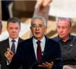 Iván Duque, Juan Manuel Santos, Álvaro Uribe y Rodolfo Hernández, algunos de los candidatos que se han impuesto en las elecciones presidenciales en Antioquia durante las últimas décadas. FOTO: El Colombiano