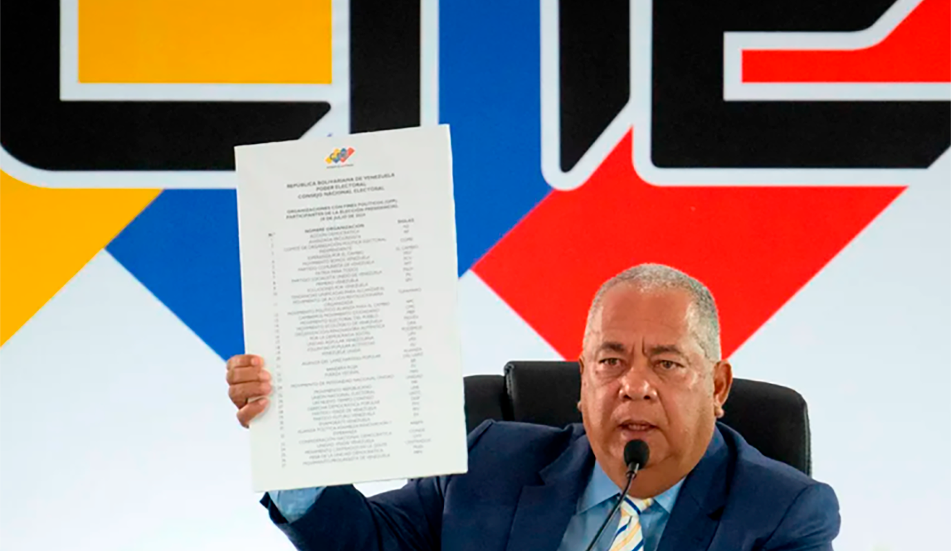 El Consejo Nacional Electoral (CNE) de Venezuela anunciara que con 5.150.092 votos (51,20 %) el líder venezolano habría ganado, de nuevo, las elecciones, derrotando al líder de la oposición Edmundo González Urrutia que obtuvo 4.445.978 votos (44.02 %). Foto: GETTY