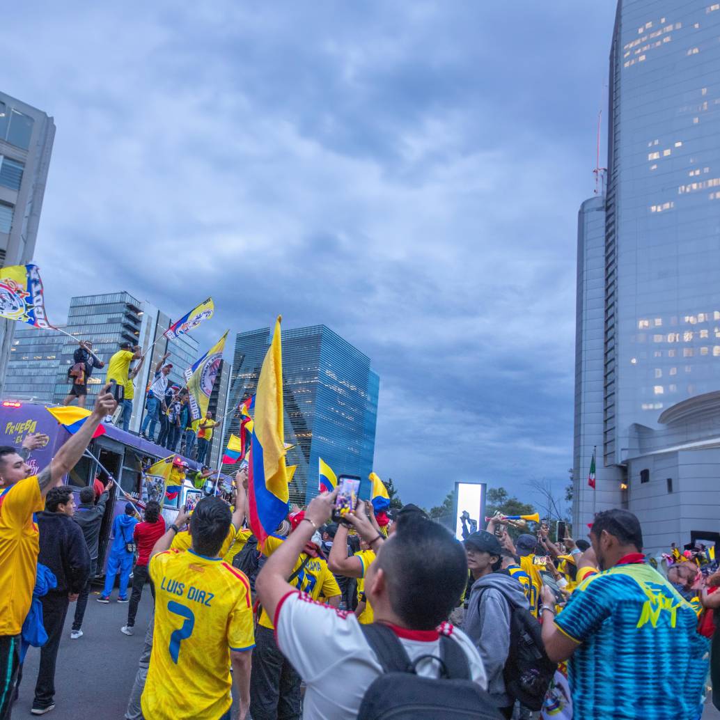 Los hinchas de la Selección Colombia se han hecho presentes en México, Estados Unidos y Canadá. Foto: Juan Antonio Sánchez Ocampo.
