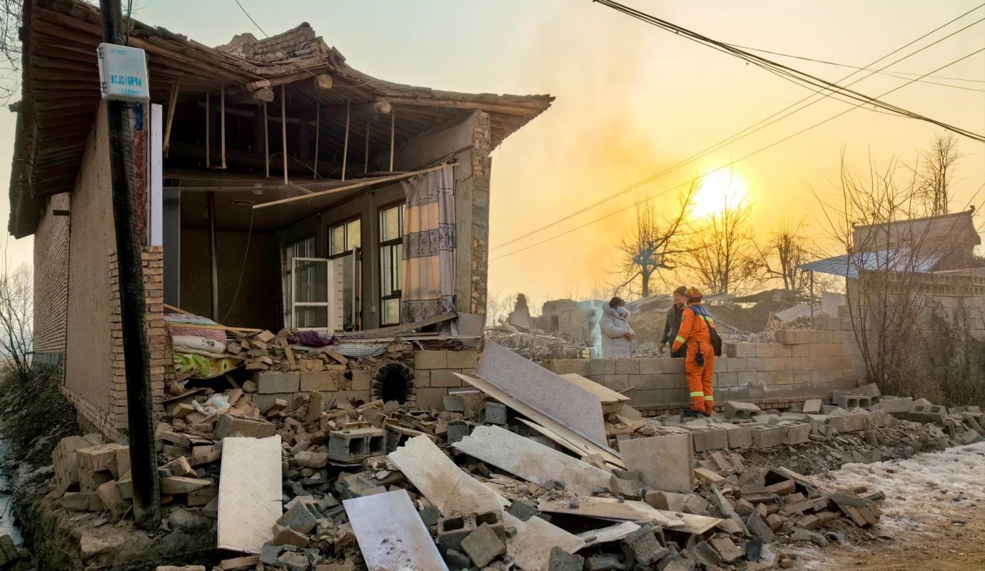 En fotos Un terremoto sacudió el noroeste de China y deja hasta el