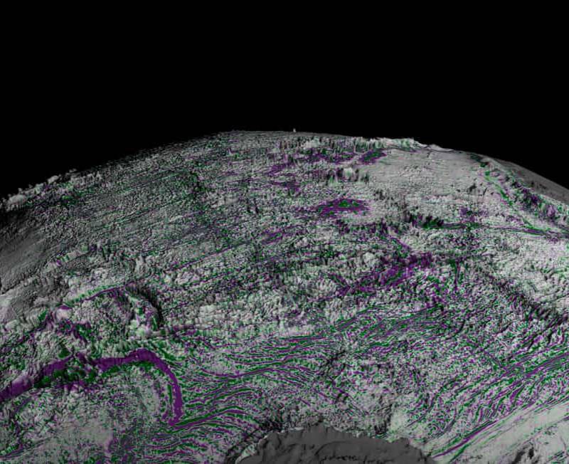 El nuevo mapa gravitacional, elaborado con datos del satélite SWOT, muestra con precisión sin precedentes la topografía del lecho marino, incluyendo montes volcánicos, colinas abisales y cañones submarinos. FOTO cortesía Nasa