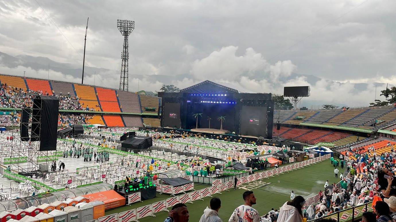 Y así luce el estadio mientras el público va ingresando. FOTO Cortesía
