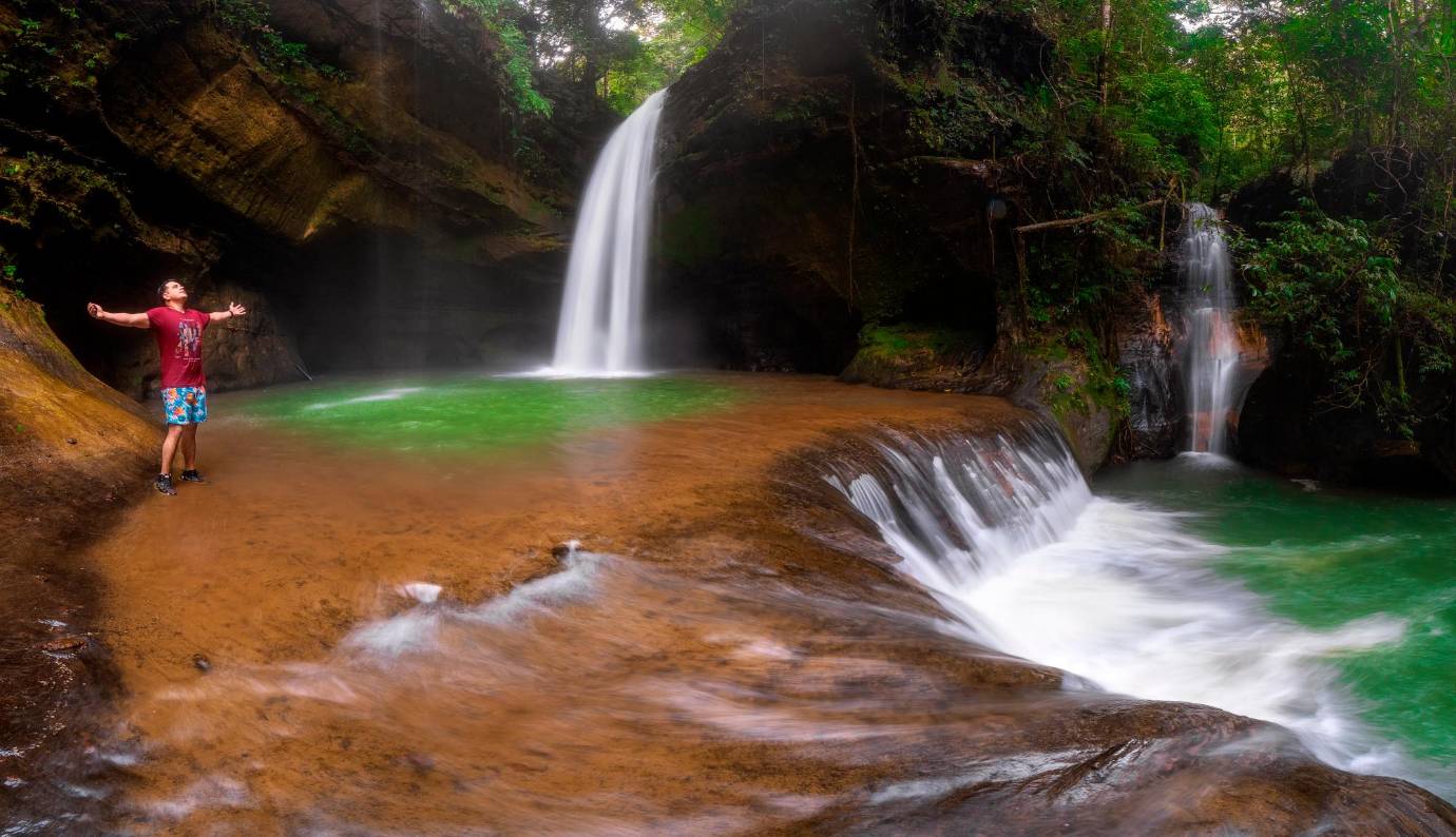 Cascada El Santuario, tiene una caída de agua de 15 metros y está ubicada en la vereda La Argentina. FOTO: @luismunozfotografia