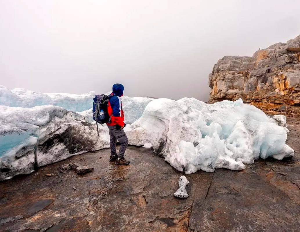 Los glaciares colombianos enfrentan un peligro creciente de extinción. Foto Afp