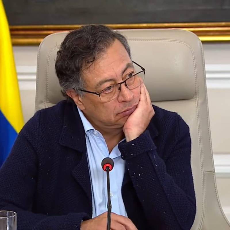 Gustavo Petro, presidente de Colombia, durante uno de sus consejos de ministros. FOTO: (Colprensa)