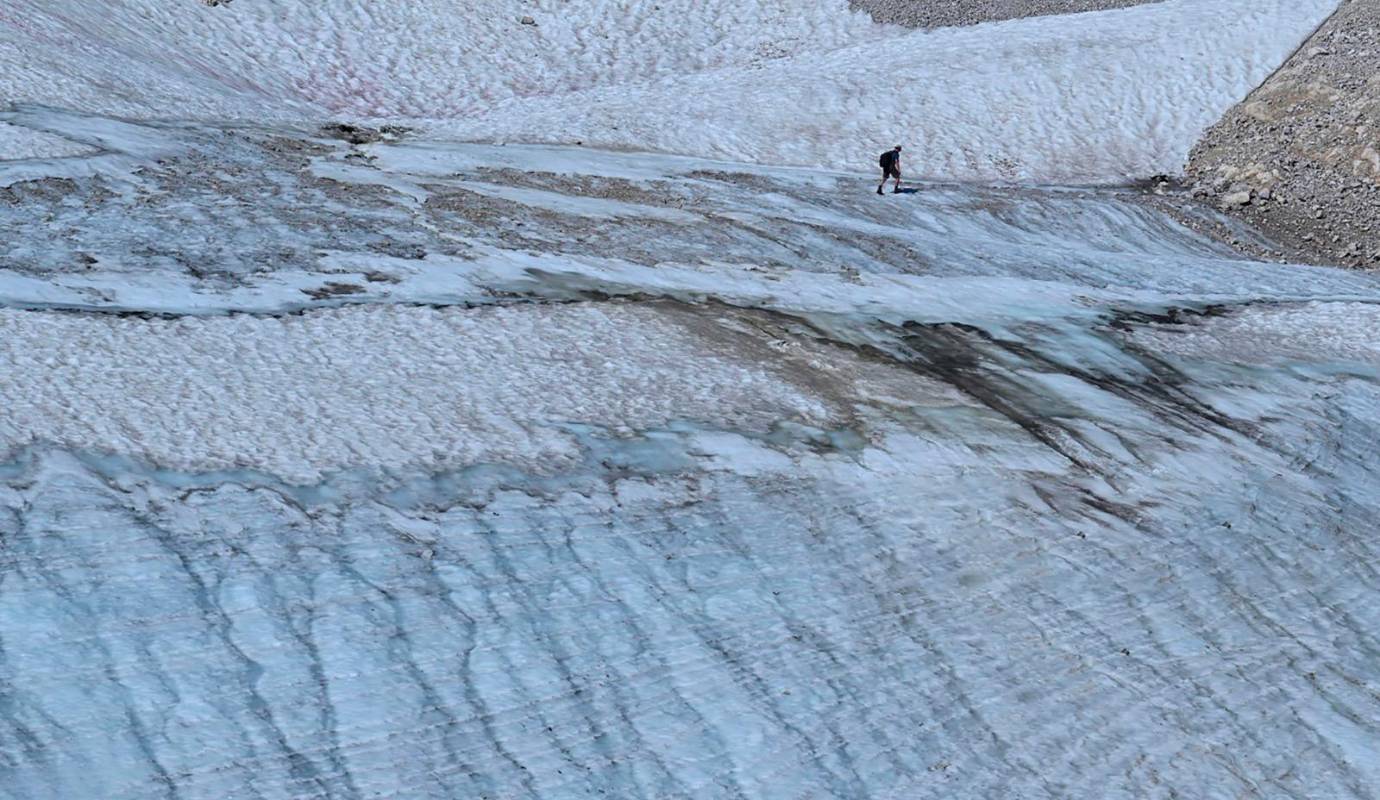 Al derretirse casi por completo este perdió definitivamente su estatus de glaciar. Foto: GETTY