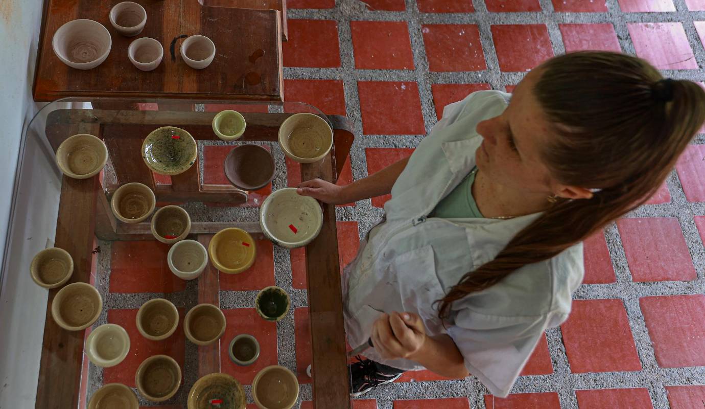 Su historia es un ejemplo de resiliencia y de cómo el arte puede iluminar la vida, incluso en medio de la oscuridad. Foto: Manuel Saldarriaga Quintero.