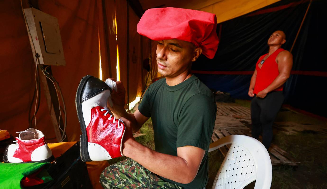 El Circo Colombia se convierte así en un símbolo de reconciliación y esperanza, mostrando otra faceta de los soldados del Ejército Nacional. Foto: Manuel Saldarriaga Quintero. 