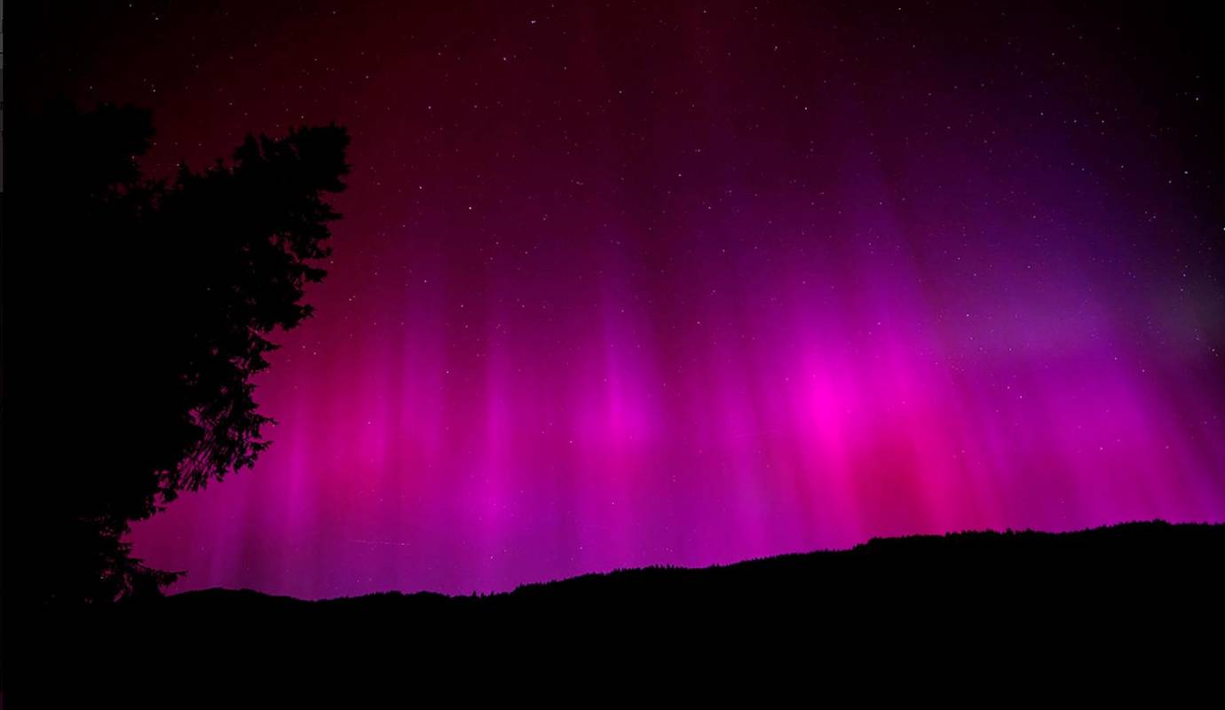Alemania. Brent Gordon, de los servicios meteorológicos espaciales del NOAA, sugiere que las personas intenten tomar fotografías nocturnas con sus celulares, incluso si la aurora no es perceptible a simple vista. “Te sorprendería lo que puede verse en la foto” captada con los celulares más modernos, afirmó. Foto: GETTY