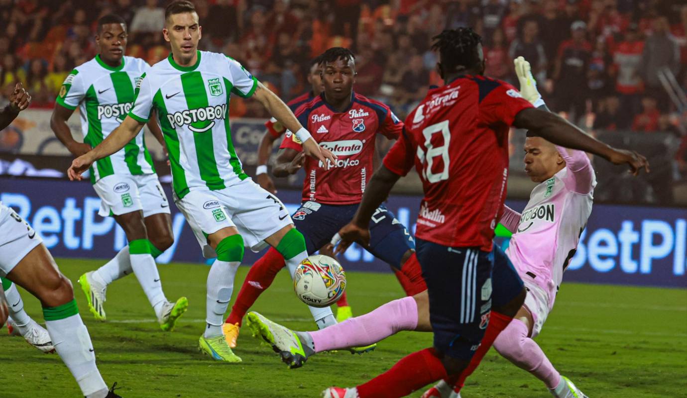 Los dos equipos hicieron lo necesario para abrir el marcador, pero esta situación solo se dio para el ‘poderoso’. FOTO: Manuel Saldarriaga Quintero.