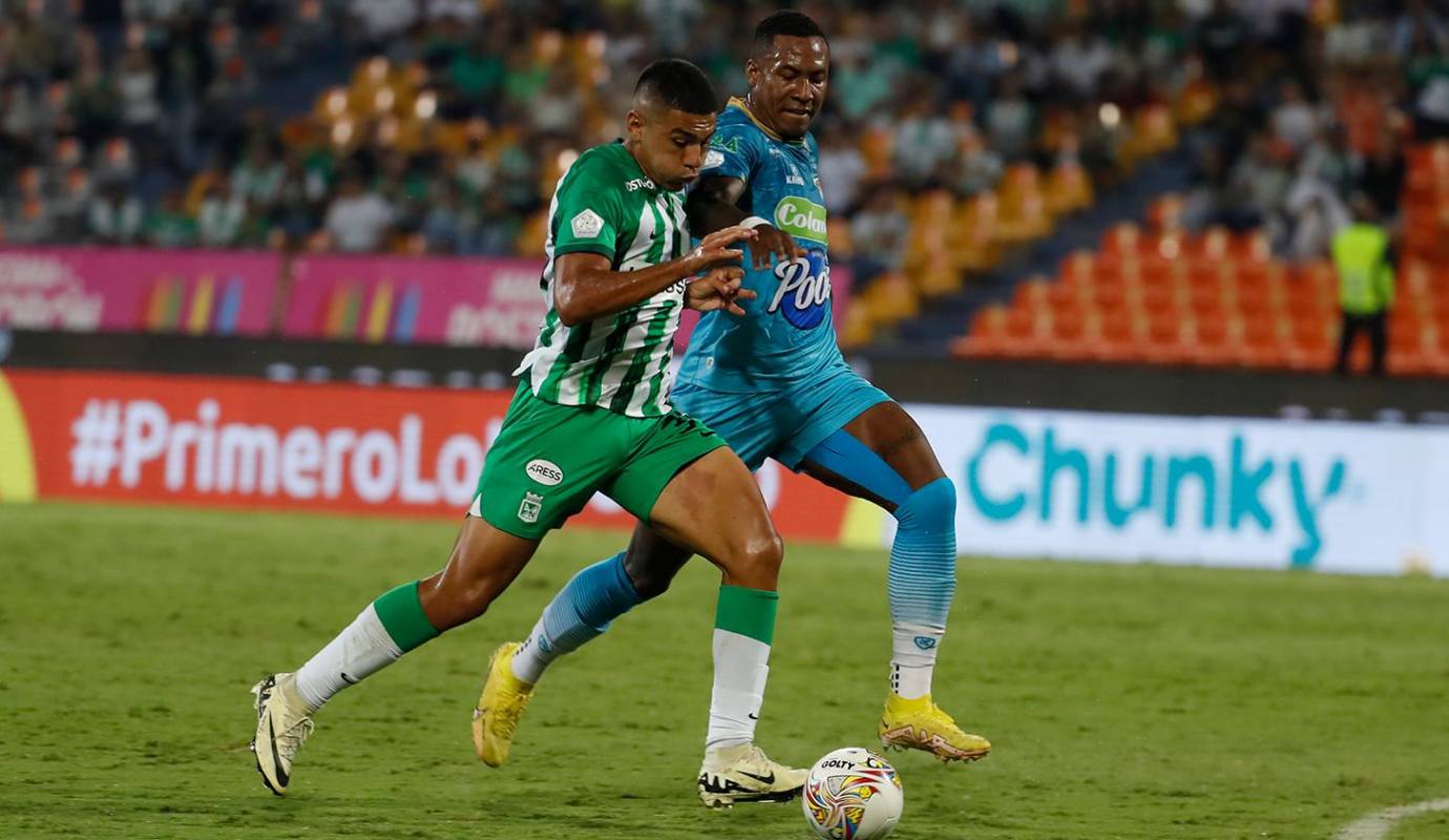 En tan solo dos partidos Atlético Nacional pasó de ser colero del campeonato a meterse seriamente en la pelea por un cupo en los cuadrangulares de la Liga BetPlay. Foto: Jaime Pérez