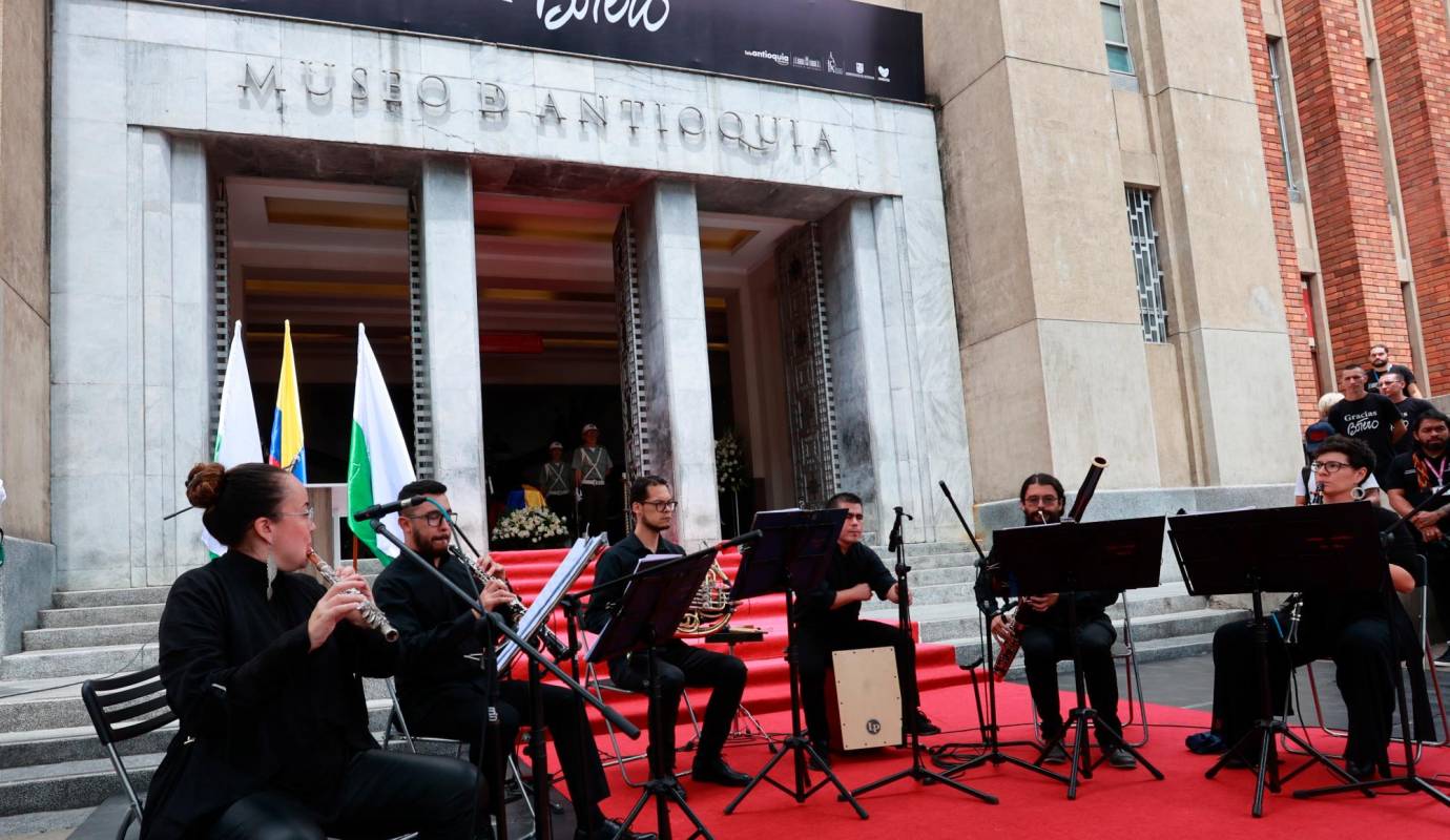 Con un recital la Orquesta Filarmónica de Medellín también rindió homenaje a Botero. Foto: Manuel Saldarriaga Quintero