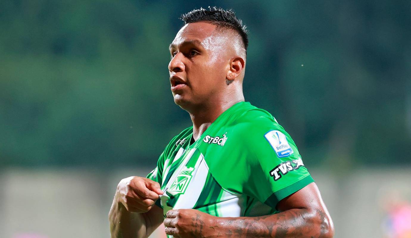 Álvaro Ángulo y Alfredo Morelos fueron los protagonistas de Nacional, anotando los goles que aseguraron los tres puntos en casa. Foto: Manuel Saldarriaga Quintero