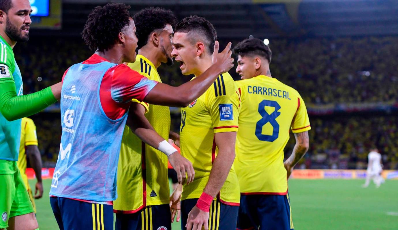 A pesa de que la selección de Venezuela planteó complicaciones al conjunto dirigido por Néstor Lorenzo la selección colombiana se llevo la victoria. Foto: Getty