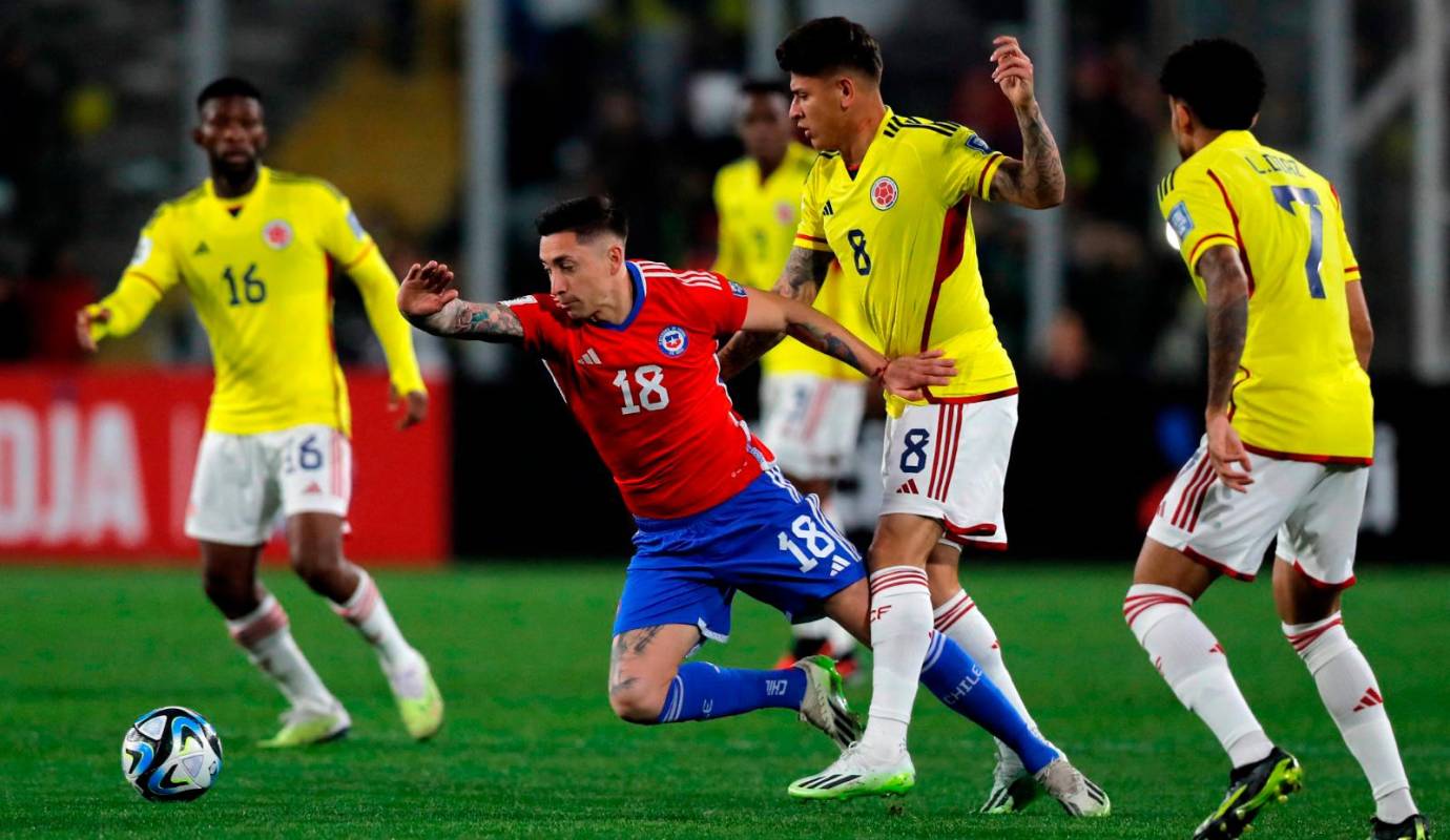 El empata con Chile deja a Colombia con cuatro puntos en el arranque de la Eliminatoria. Foto: AFP