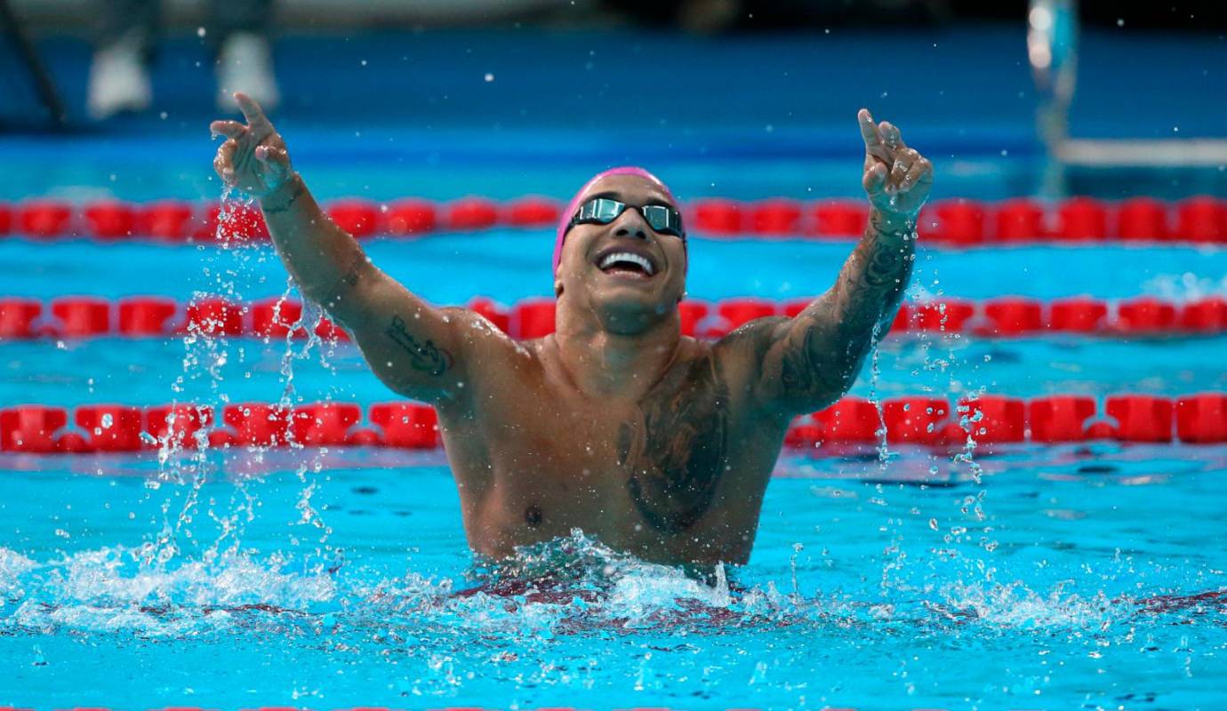 Carlos Daniel Serrano ganó bronce en París, el colombiano fue tercero en la prueba de los 100 metros pecho SB8 en la paranatación de Juegos Paralímpicos. Foto: Cortesía COC