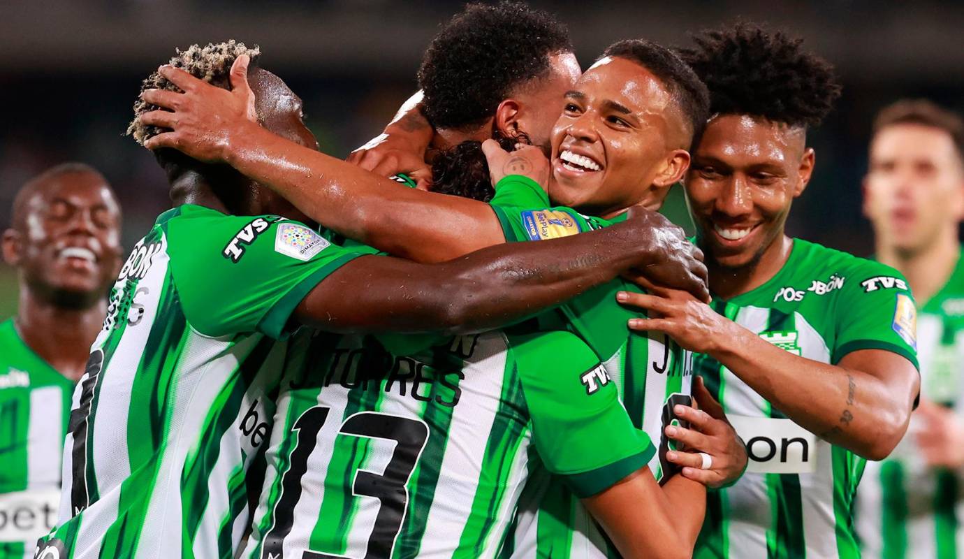 Con goles de Kevin Viveros y Edwin Cardona, el conjunto verde amplió la ventaja que había logrado en la ida. Foto: Manuel Saldarriaga Quintero