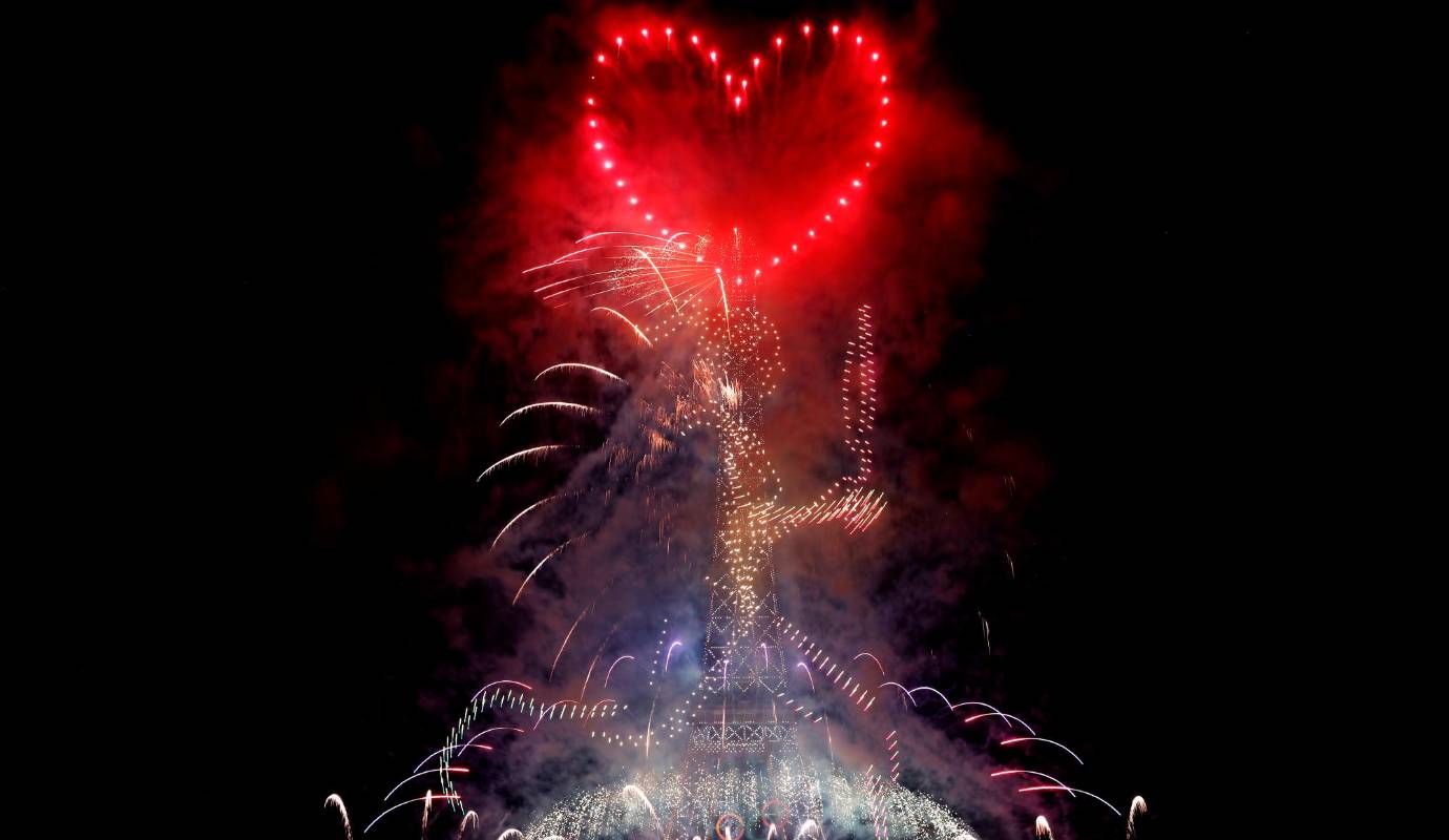 Fuegos artificiales en la Torre Eiffel cerrarán la celebración. Foto: Getty