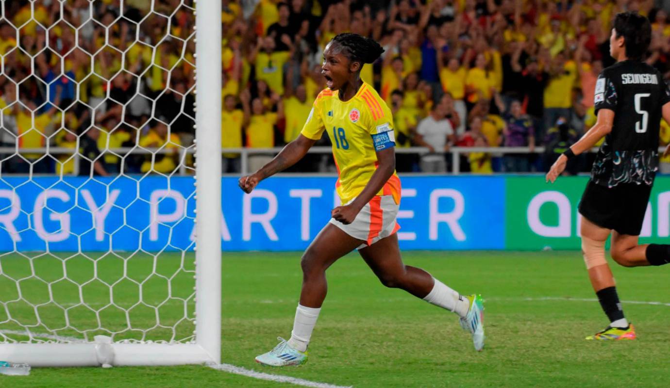 Colombia aseguró su lugar en los cuartos de final del Mundial Sub-20 Femenino tras derrotar 1-0 a Corea del Sur en un reñido partido disputado en el estadio Pascual Guerrero de Cali. Foto: Colprensa 