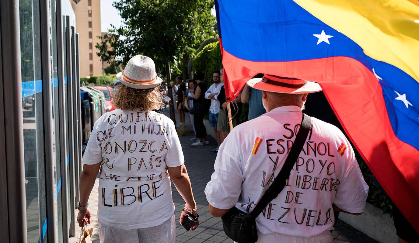 Sobre su tercera reelección para gobernar a Venezuela, durante su discurso Maduro dijo: “Puedo decir ante el pueblo de Venezuela y el mundo: soy Nicolás Maduro Moros, presidente reelecto de la República Bolivariana de Venezuela. Foto: GETTY