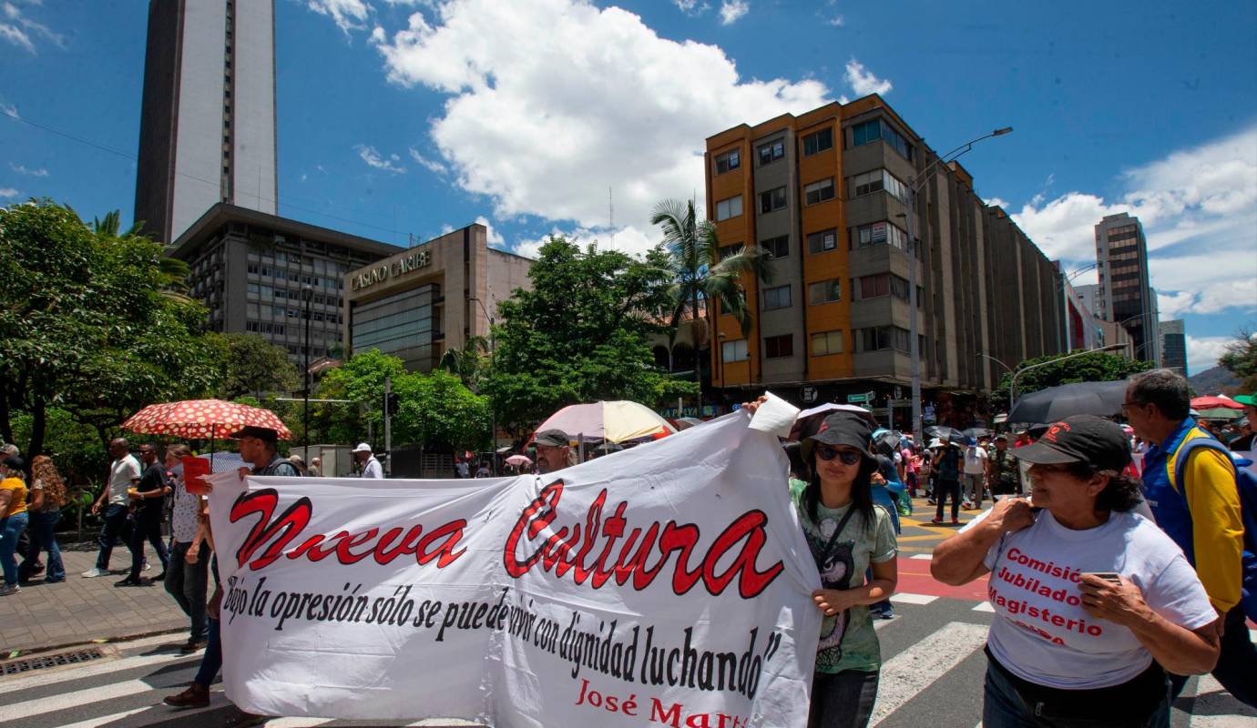 La manifestación se cumplió con total normalidad. Foto: Esneyder Gutiérrez