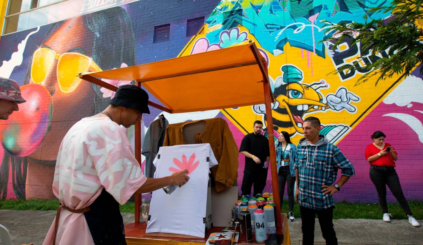 Uno de los objetivos, es crear más arte urbano para embellecer a Medellín y sus calles. Foto: Esneyder Gutiérrez Cardona