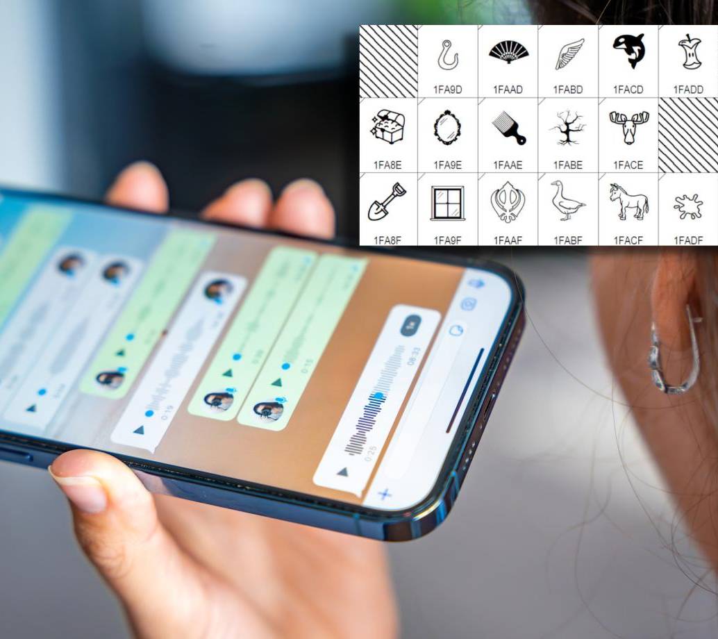 La nueva tanda de emojis en WhatsApp incluye animales, expresiones faciales y figuras inclusivas con variaciones de tono de piel y género. FOTO: EL COLOMBIANO