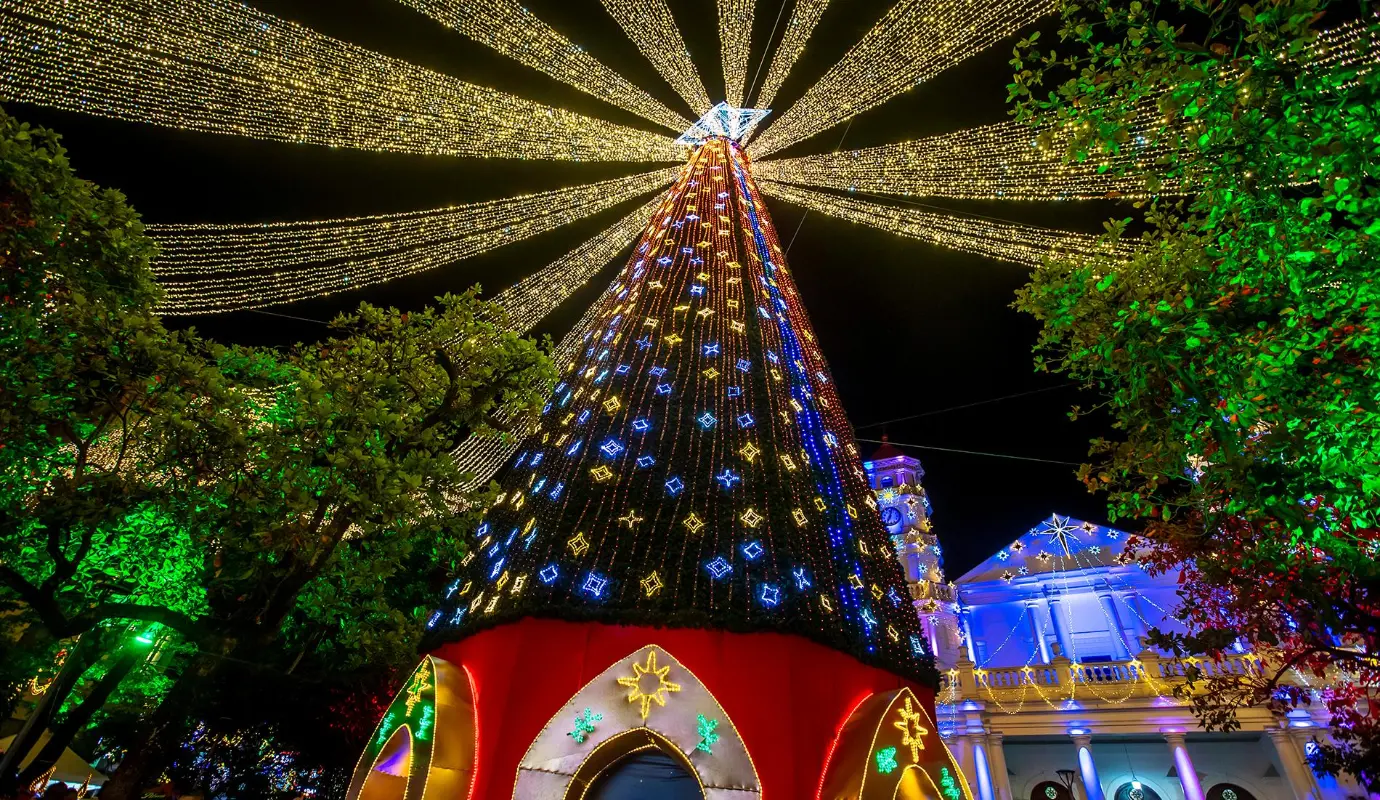 Calles, parques y avenidas se llenaron de vida con el alumbrado 2025, una propuesta que busca unir a las familias en torno a la magia de diciembre y dar un impulso a la economía del municipio. Foto: Juan Antonio Sánchez