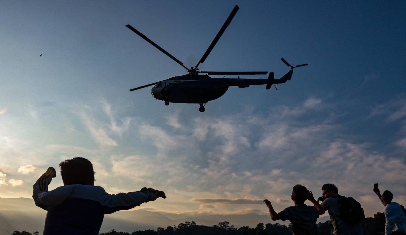 En una Navidad llena de magia, 30 niños de Medellín vieron cómo sus sueños se hacían realidad al vivir la experiencia única de volar en helicóptero. Foto: Manuel Saldarriaga Quintero.