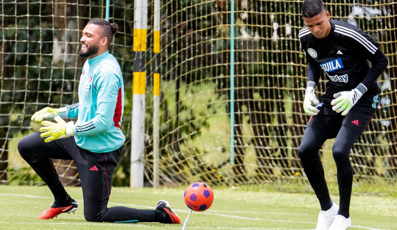 El arquero Álvaro Montero se perfila como el titular para el enfrentamiento contra Ecuador en la altura de Quito. Kevin Mier es el segundo en la lista. FOTO: JAIME PÉREZ 