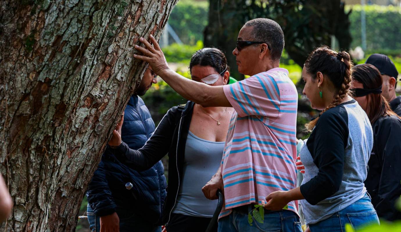 Antioquia inauguró su primera ruta sensorial y sonora, diseñada específicamente para que las personas ciegas puedan disfrutar de la observación de aves. Este innovador proyecto, tuvo su prueba piloto en el municipio de San Jerónimo. Foto: Manuel Saldarriaga Quintero.