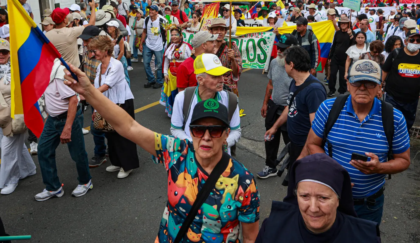 El Día del Trabajo en Colombia se convirtió en una jornada de expresión ciudadana, en la que los trabajadores y la sociedad en general se unieron para hacer oír su voz y recordar la importancia de la lucha por la justicia social y la equidad laboral. Foto: Manuel Saldarriaga Quintero.