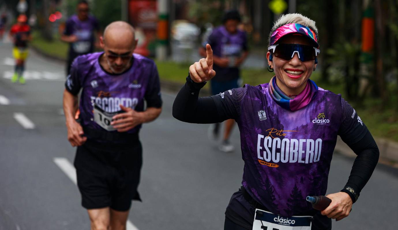 Gran participación femenina se vio en el reto de El Escobero. Foto: Manuel Saldarriaga Quintero.