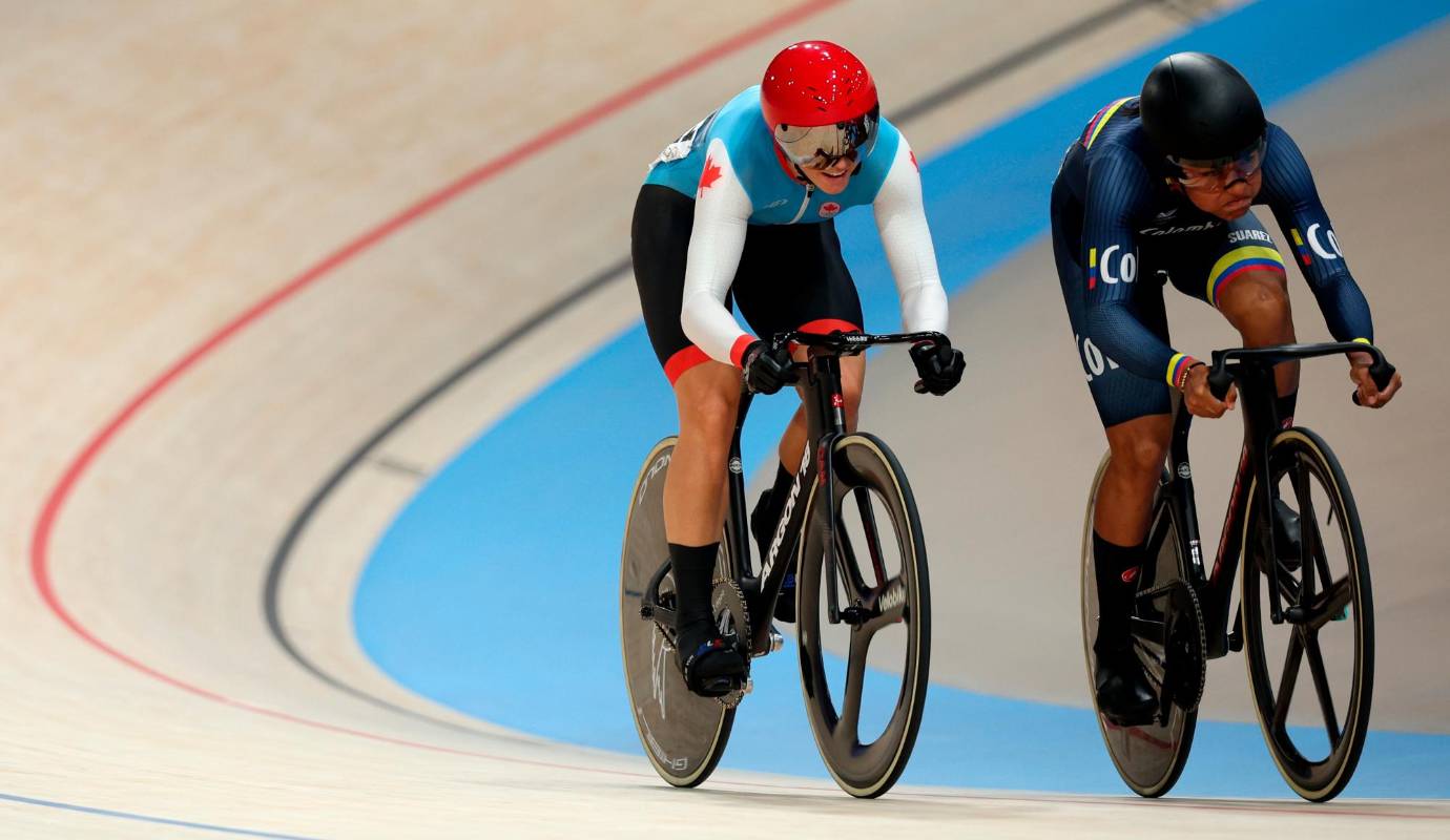  En China se quedó con el oro en la prueba del keirin y sumó su tercera medalla de oro. Foto Getty