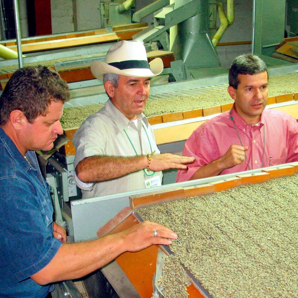 La trilla de café le dio impulso a la producción industrial, según el Dane. FOTO EL COLOMBIANO