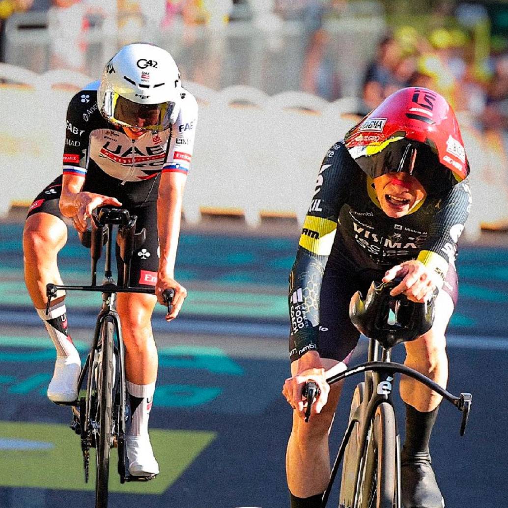 Jonas Vingegaard le tomó la delantera a Tadej Pogacar en el Tour por 12 segundos. FOTO X-TOUR DE FRANCIA