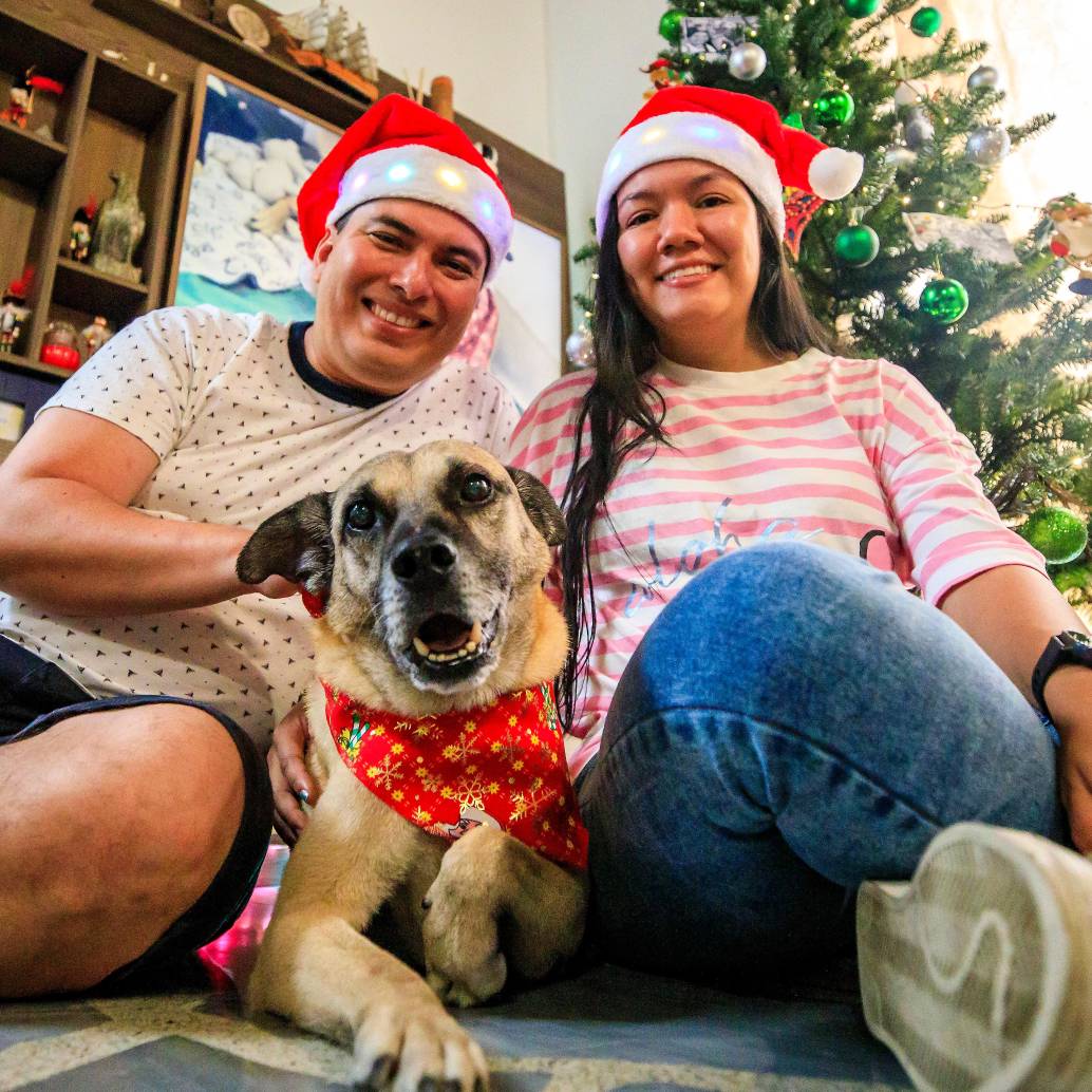 Juan Guillermo, Daniela y Odie pasarán su primera navidad juntos. FOTOS: CAMILO SUÁREZ